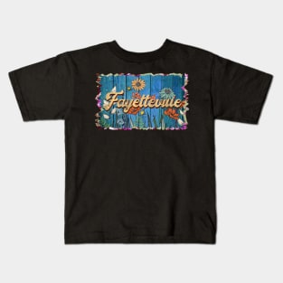 Retro Fayetteville Name Flowers Limited Edition Proud Classic Styles Kids T-Shirt